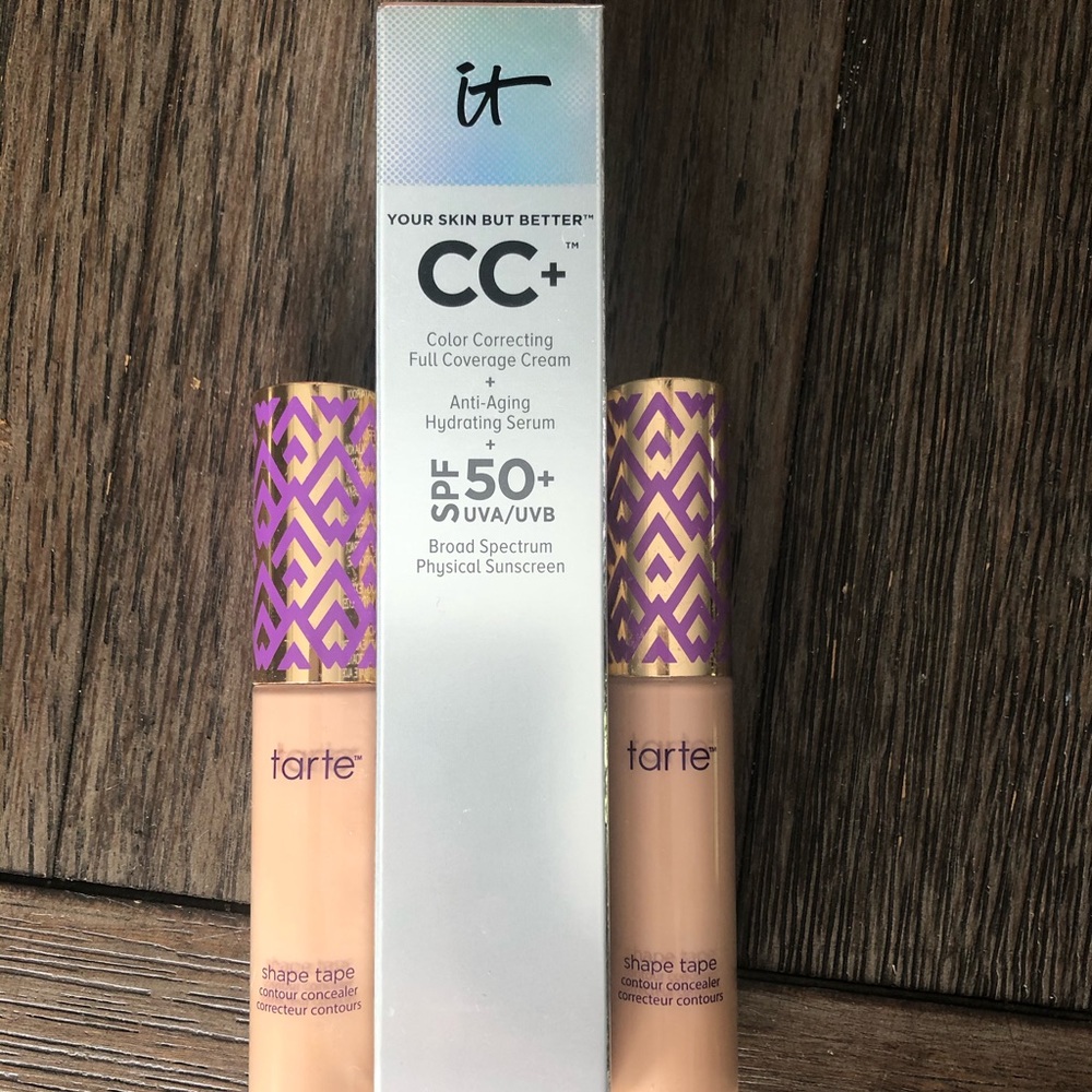 IT cosmetics CC cream and TWO Tarte Shape Tapes.